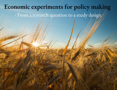 Economic experiments for policy making – From a research question to a study design